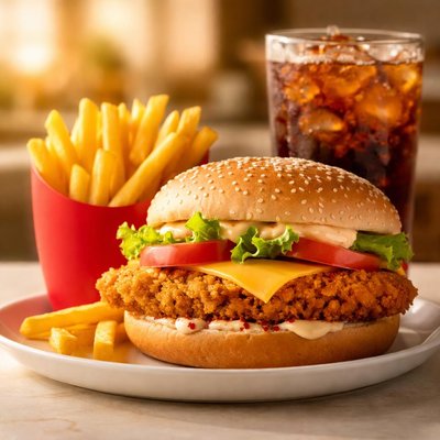 Mcdonalds grand chicken spicy regular meal