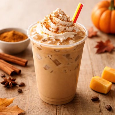 Mcdonalds medium pumpkin ice coffee