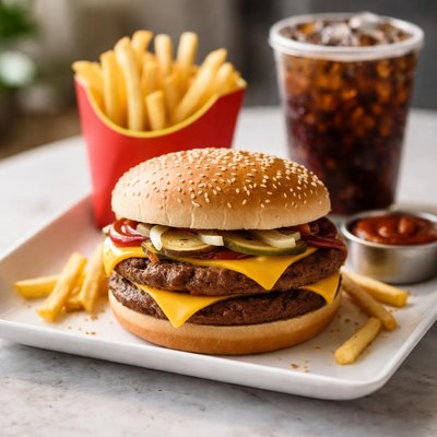 Mcdonalds medium quarter pounder meal