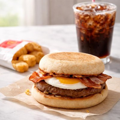 Mcdonalds mighty mcmuffin meal no cheese