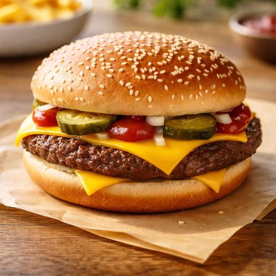 麦当劳四分之一磅芝士汉堡