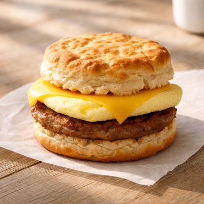 Mcdonalds sausage bisquit egg