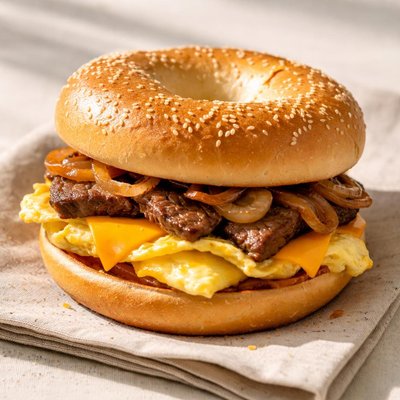 McDonalds steak begal

Cheeseburger au steak de McDonald's