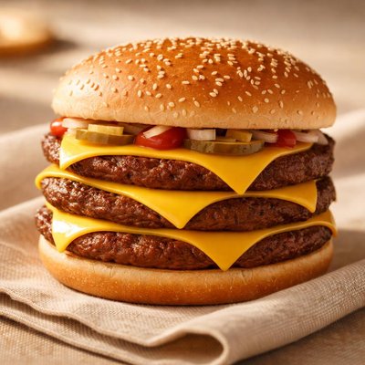 McDonalds triple cheese burger