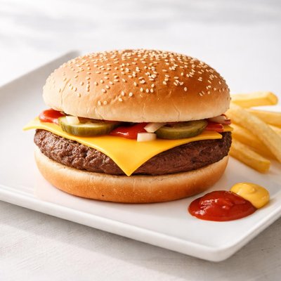 マクドナルドのチーズバーガー