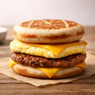 Mcgriddle with egg and sausage
