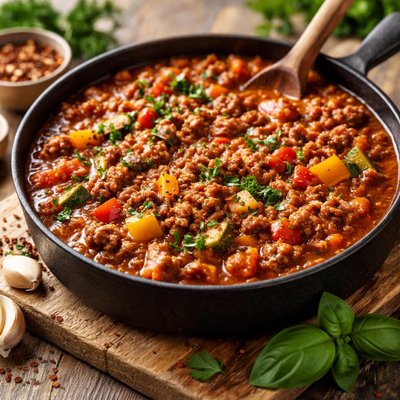 Meat and vegetable sauce