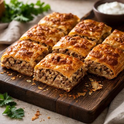 Meat filled banitsa