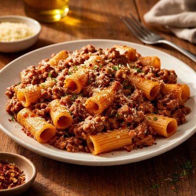 Meat rigatoni