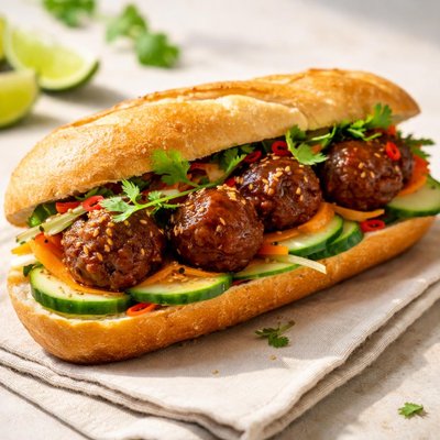 Meatball banh mi