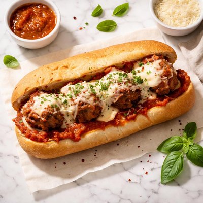 Meatball parm hero