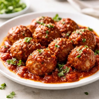 Meatball with tomato sauce
