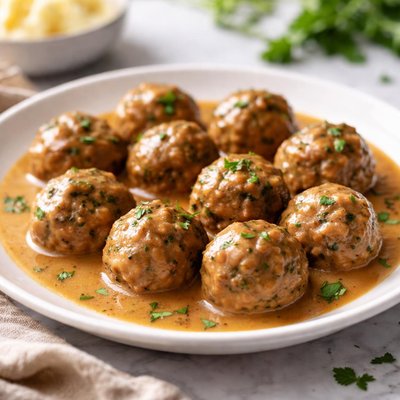 Meatballs in gravy