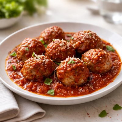 Meatballs in marinara sauce