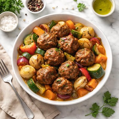 Meatballs with vegetables