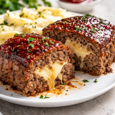 Meatloaf with cheese