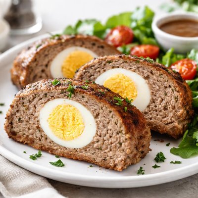 Meatloaf with egg