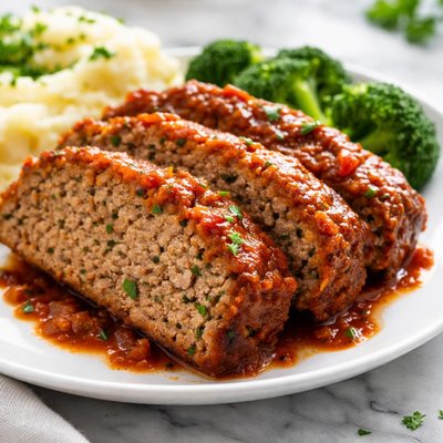 Meatloaf with tomato sauce