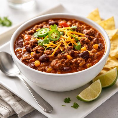 Med sized bowl of chili