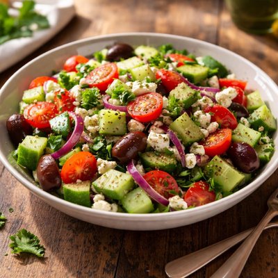Mediterranean cucumber salad