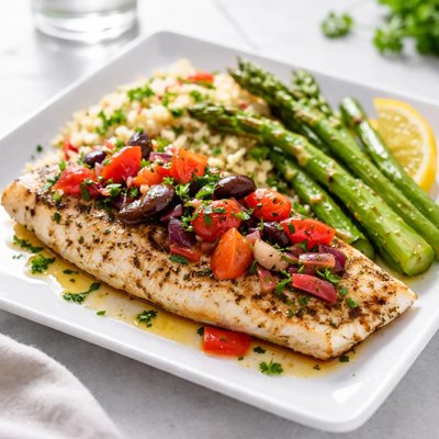 Mediterranean fish dinner