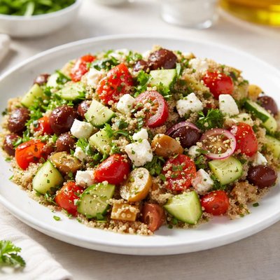 Mediterranean quinoa salad