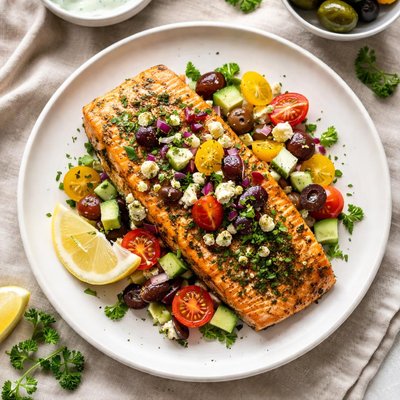 Mediterranean seasoned salmon