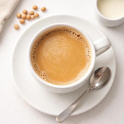 Medium coffee with soy milk