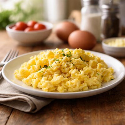 Medium eggs scrambled