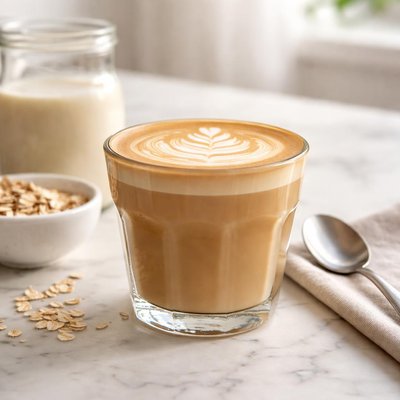 Medium flat white with oat milk