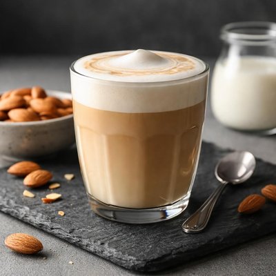 Medium latte with almond milk
