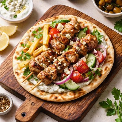 Medium open souvlaki