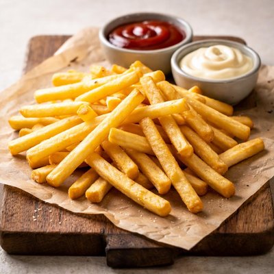 batata frita tamanho médio