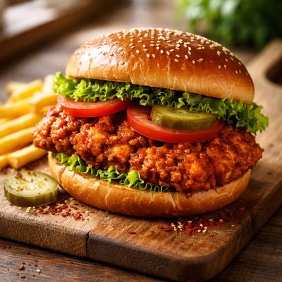 Medium spicy chicken sandwich