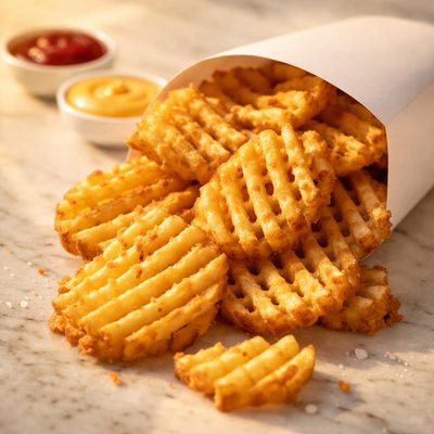 Medium waffle fries from chick-fil-a