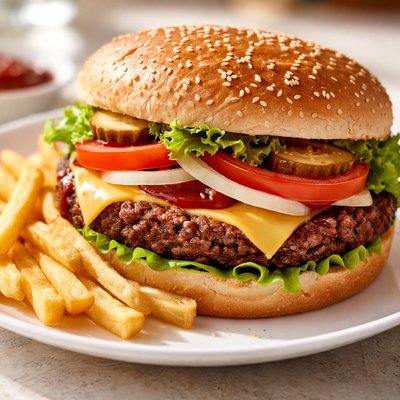 Medium whopper with fries