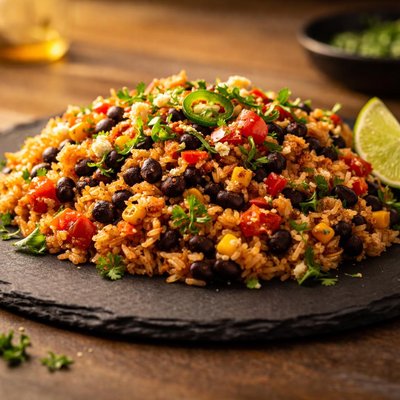 Meican beans and rice