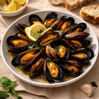 Mejillones al vapor