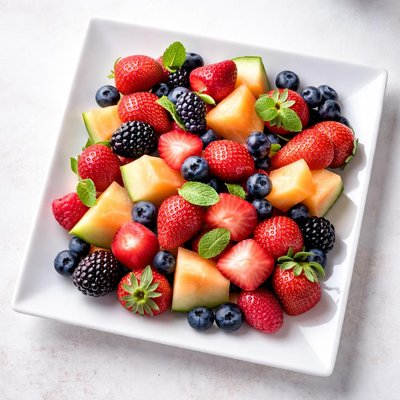Melon and berries