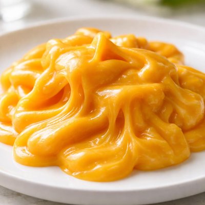 Melted cheddar cheese
