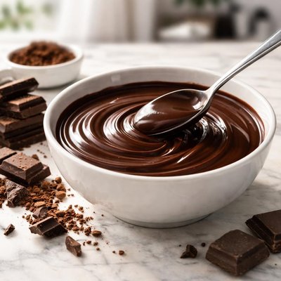 Melted dark chocolate