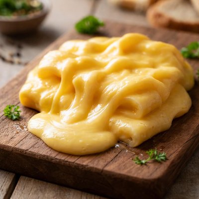 Melted yellow cheese
