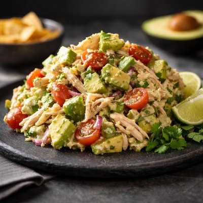 Members mark chicken guacamole salad