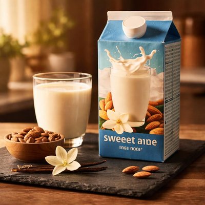 Leche de almendra de vainilla sin azúcar de Members Mark