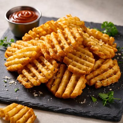 Members mark waffle fries