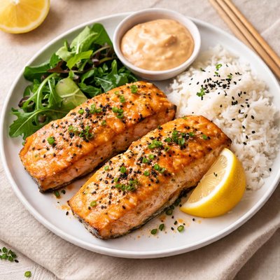 明太子酱腌制三文鱼