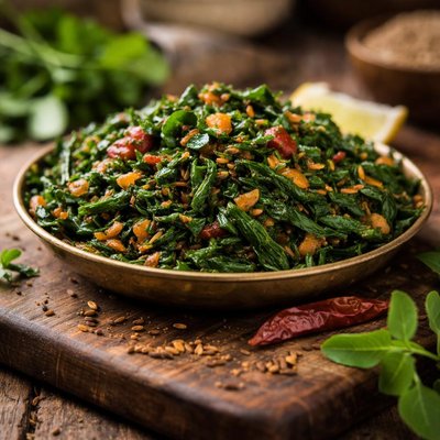 Methi leaves cooked