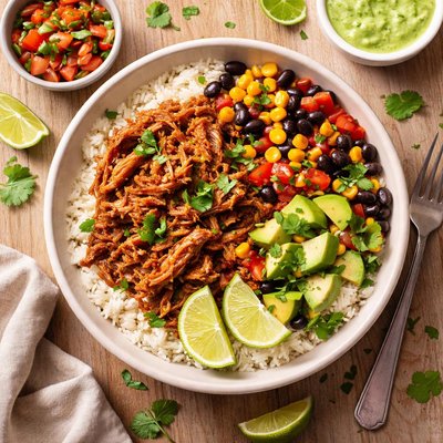 Mexi pulled pork with rice