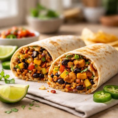 Mexican bean burrito