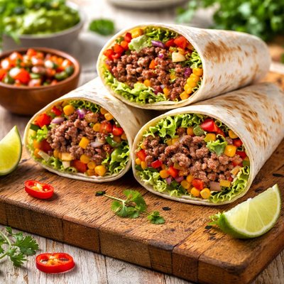 Mexican beef wrap